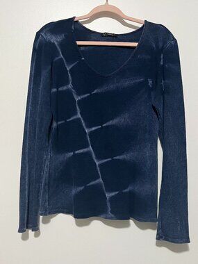 Womens Waffle Knit Top L Faded Tie Dye Grunge Indie Sleaze Skater 90s Urban Y2K